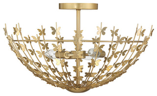 Birch 3-Light Ceiling Light, Burnished Brass