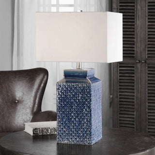 Uttermost Pero Lamp, Sapphire Blue
