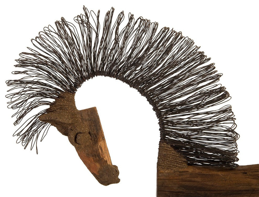 Wire Horse Sculpture, Long Body