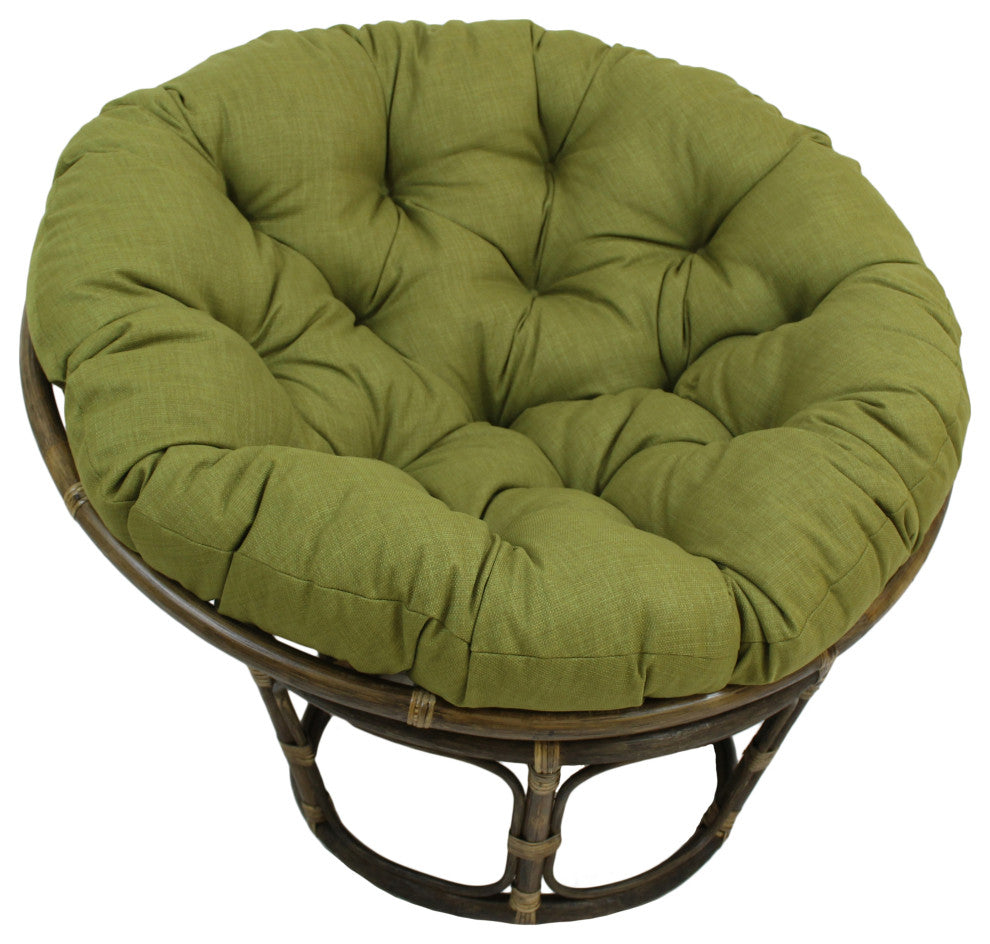48" Solid Outdoor Polyester Papasan Cushion, Fits 46" Papasan Frame, Avocado