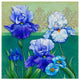 Maria Rytova 'Blue Flowers ' Canvas Art, 18"x18"