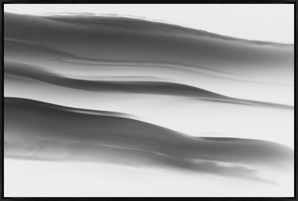 45x30 Lenticular Clouds XIII, Framed Artwork, Black