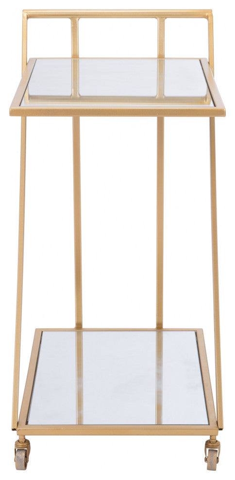 Alto Bar Cart Mirror and Gold