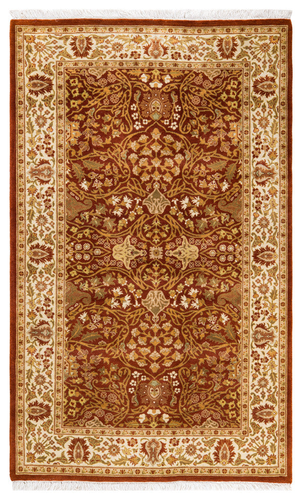 Mogul, One-of-a-Kind Hand-Knotted Area Rug Green, 3' 3 x 5' 4