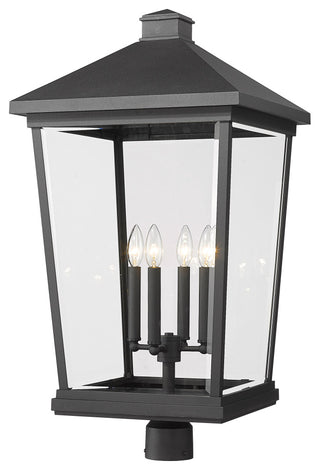 Z-Lite 4 Light Outdoor Post Mount Fixture, Black, 568PHXXLR-BK