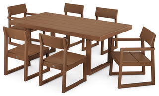 POLYWOOD EDGE 7-Piece Dining Set, Teak