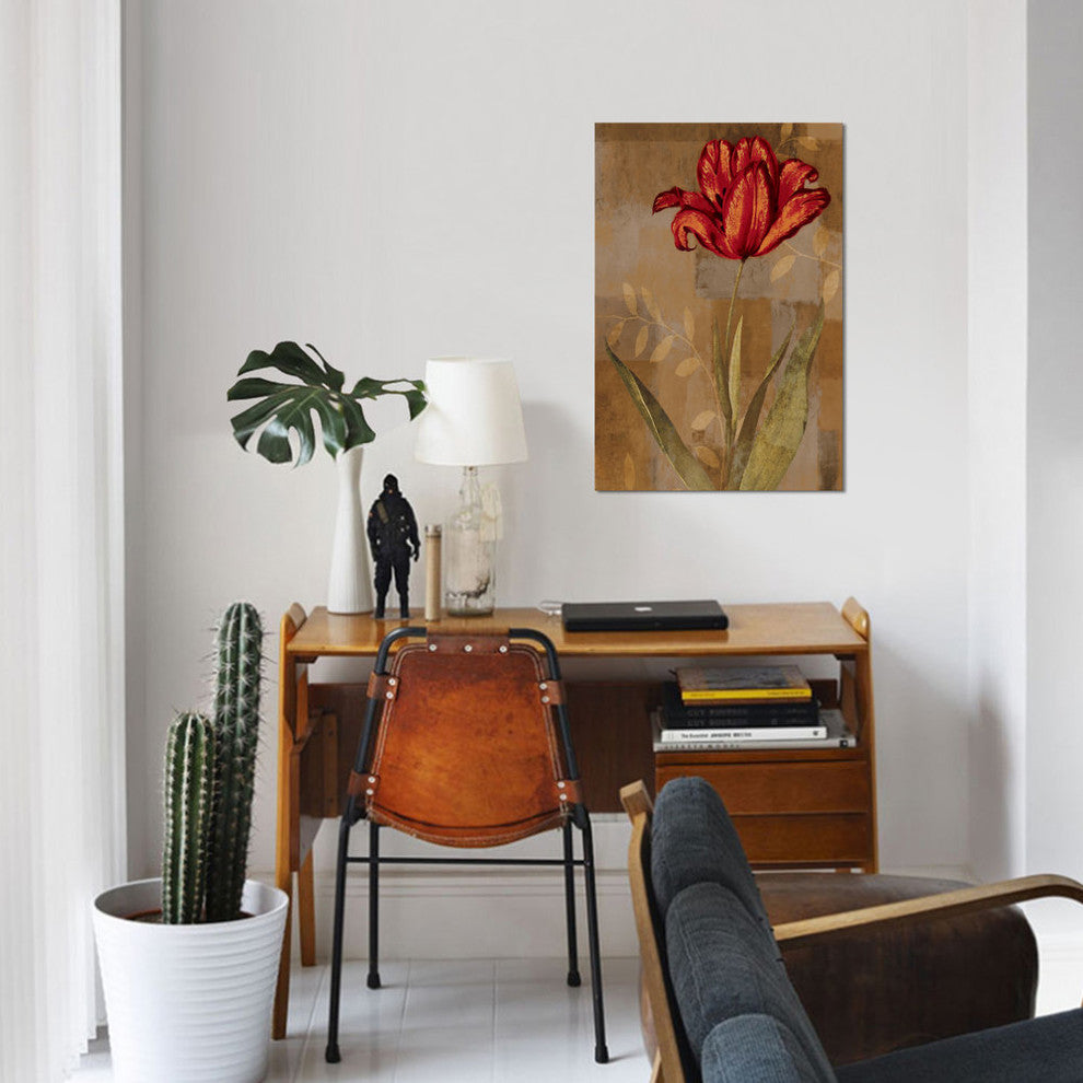 "Red Impression I" by Erin Lange, Canvas Print, 18"x12"