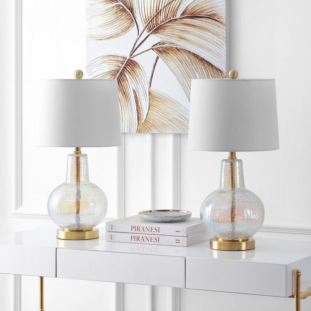 Safavieh Atlas Table Lamp Luster Crackle