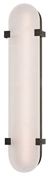 Skylar 25" LED Wall Sconce, Old Bronze Finish, White Opal Alabaster