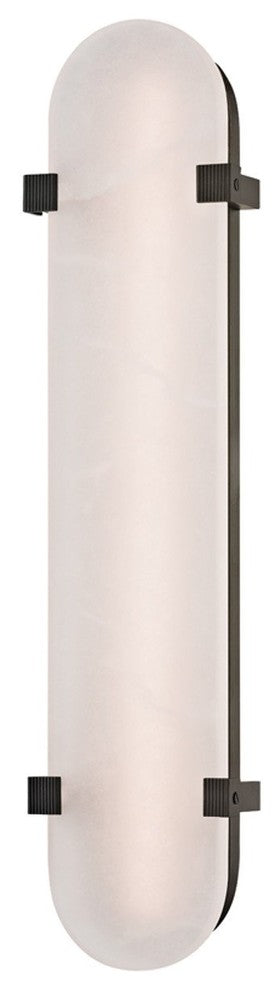 Skylar 25" LED Wall Sconce, Old Bronze Finish, White Opal Alabaster