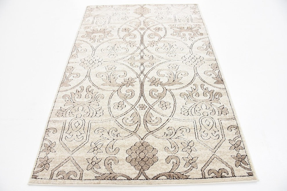 Unique Loom Dark Beige Washington Rushmore 4' 0 x 6' 0 Area Rug