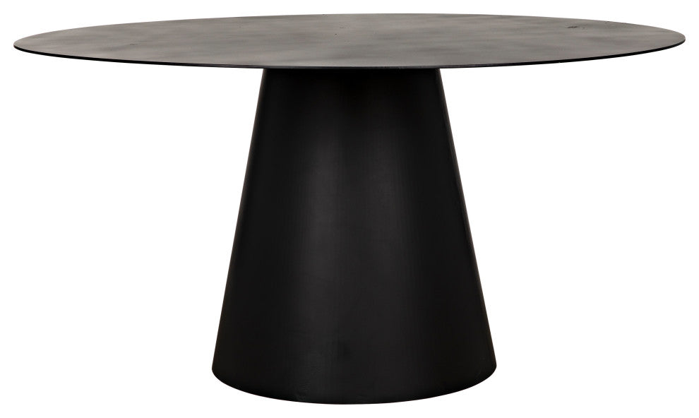 NOIR Furniture - Vesuvius Dining Table, Black Metal - GTAB556MTB