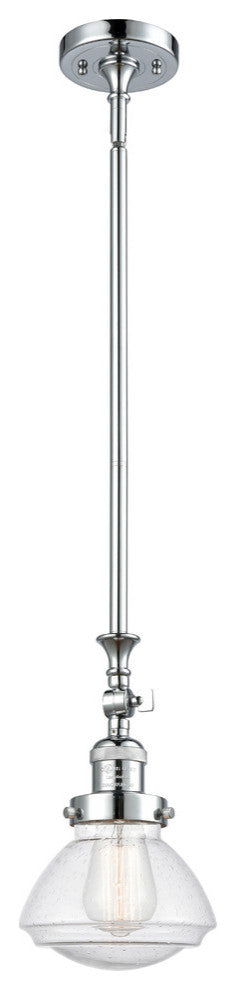 Olean 1-Light Mini Pendant, Polished Chrome, Seedy