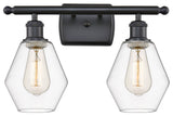 Innovations 516-2W-BK-G652-6 2-Light Bath Vanity Light, Matte Black
