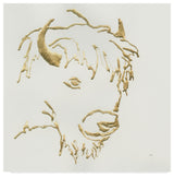 Chris Paschke 'Gilded Buffalo' Canvas Art, 35"x35"