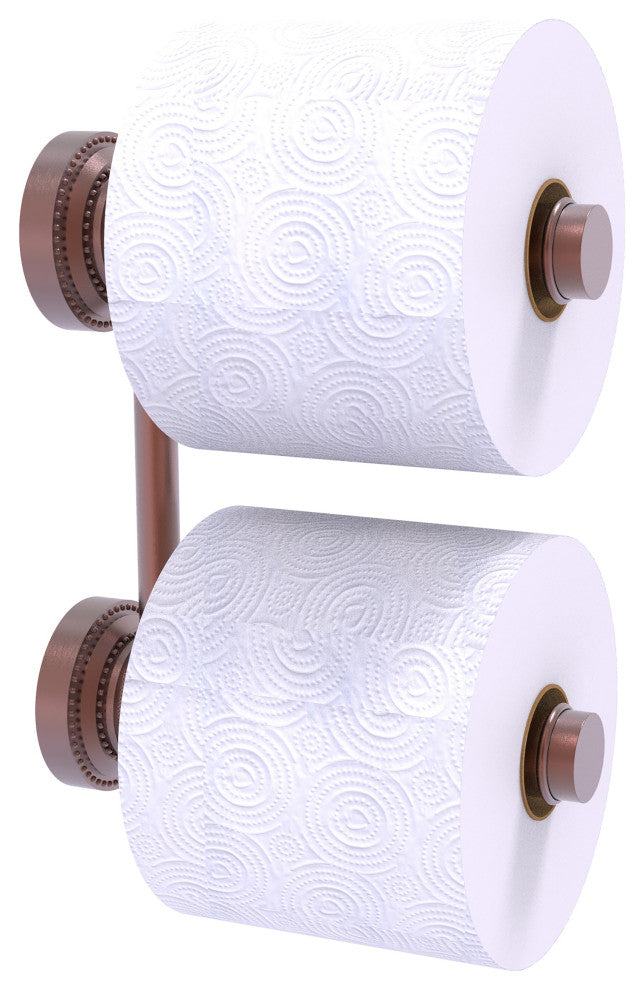 Dottingham 2 Roll Reserve Roll Toilet Paper Holder, Antique Copper