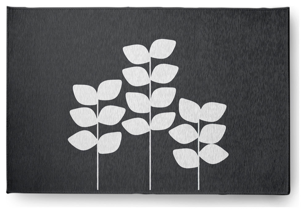 Simple Stems Spring Chenille Rug, Gray, 2'x3'