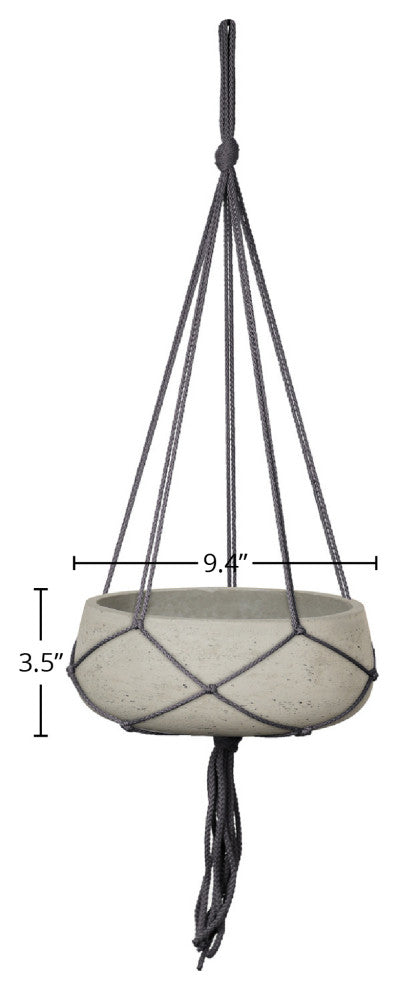 Patio 9" Wide Circular Small Hanging Pot With Netting