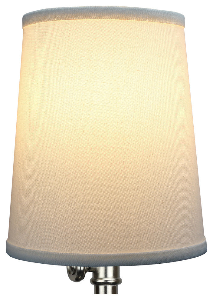 Fenchel Shades 4"x5"x6" Flame Clip Attachment Empire Lamp Shade, Linen White