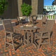 Glennville 3-Piece Round Counter Dining Set, Weathered Acorn, Woodland Brown
