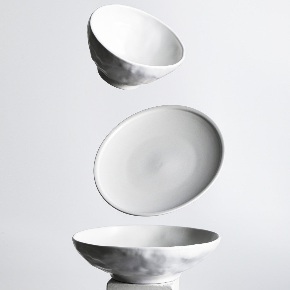 Stone by Mercer Project NENDO Stoneware 32 Piece Dinnerware Set, White