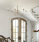 Kira Home Sherbrooke 44" Chandelier, French Country Chandelier, Smoked Cedar