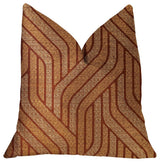 Twin Overpass Orange Luxury Throw Pillow, 22"x22"