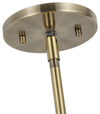 Drum Shade Semi-Flush, Brass, White, Pendant, 15", Incandesent