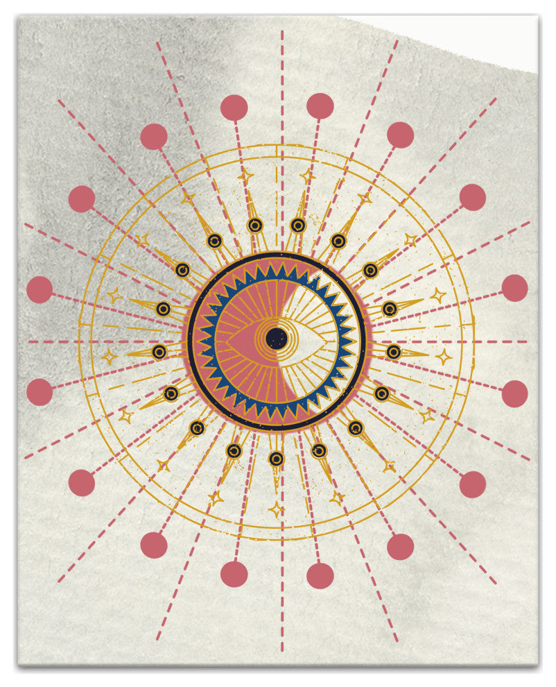 Evil Eye Watercolor 16"x20" Canvas Wall Art