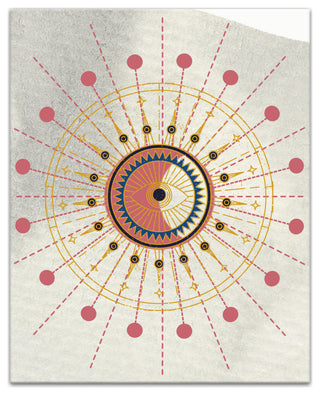 Evil Eye Watercolor 16"x20" Canvas Wall Art