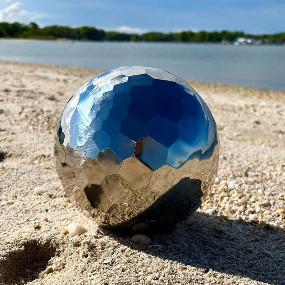 Faceted Gazing Ball, 7.75 Inches