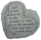 "Life is Not Measured" Heart Garden Stone
