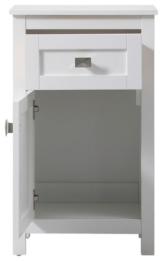 18" Wide Bathroom Storage Freedstanding Cabinet, White