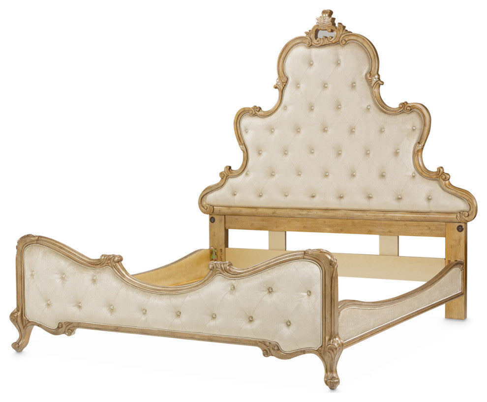 AICO Furniture Platine de Royale 3-Piece California King Panel Bedroom Set