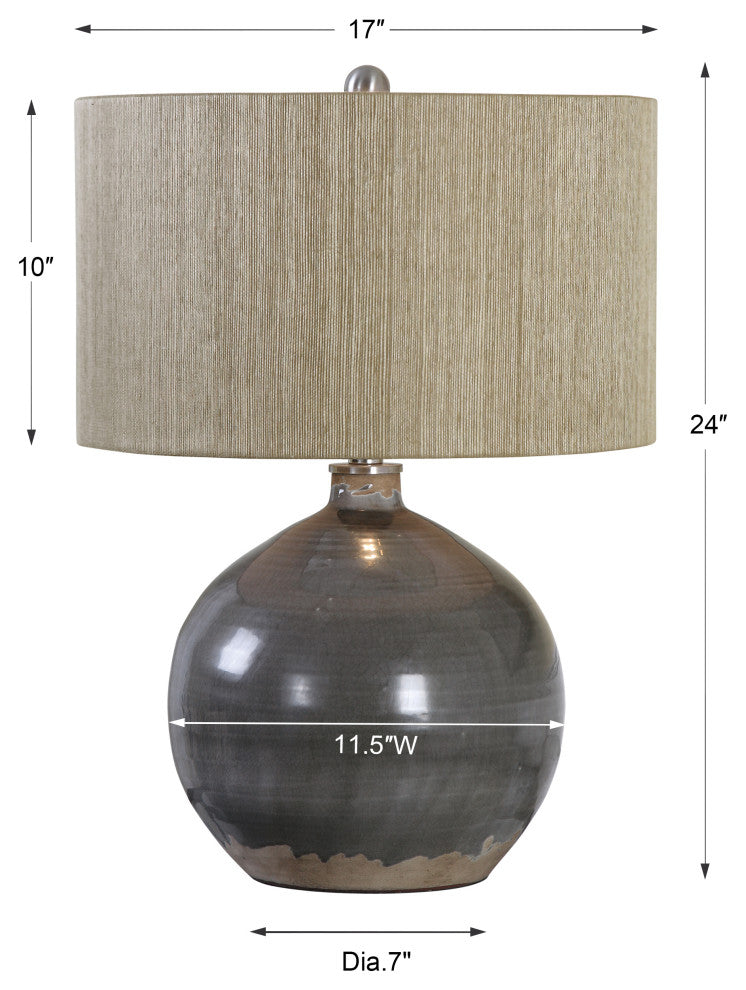 Uttermost Vardenis Ceramic Lamp, Gray