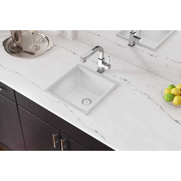 Elkay ELG1616WH0 ELKAY RESIDENTIAL Single Bowl Dual Mount Bar Sink White