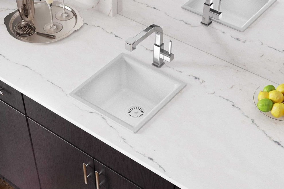 Elkay ELG1616WH0 ELKAY RESIDENTIAL Single Bowl Dual Mount Bar Sink White