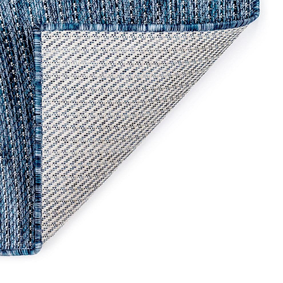 Carmel Texture Stripe Indoor/Outdoor Rug, Navy, 1'11"x7'6" Runner