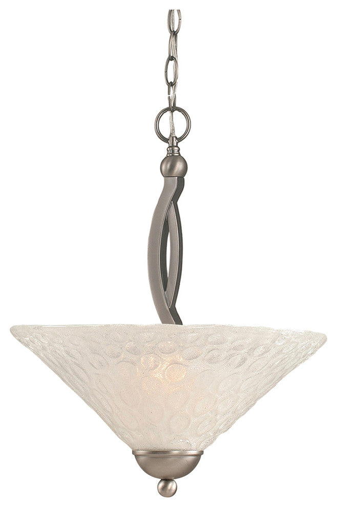 Bow Pendant With 2 Bulbs, 16" Italian Bubble Glass