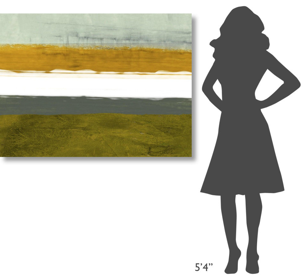 "Abstract Stripe Theme Yellow And White" Fine Art Print