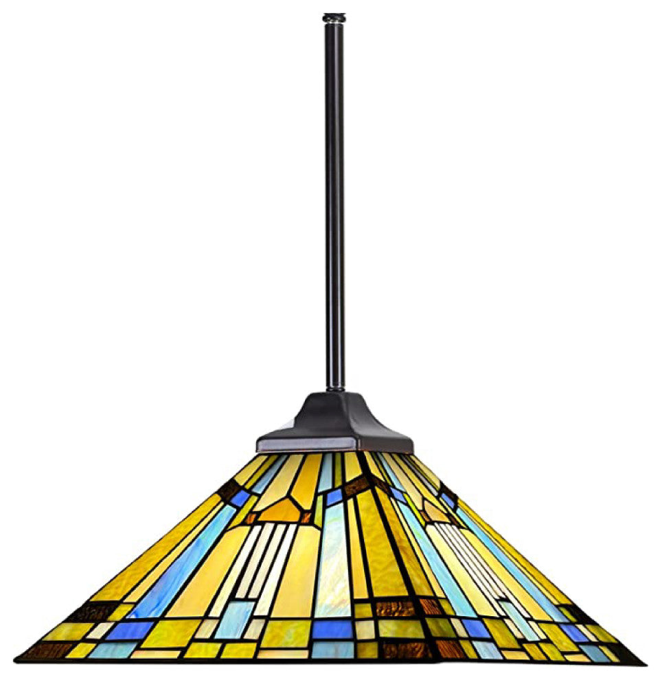 12 Inc Wide hanging decor blue Glass light kitchen decor 1 light Kitchen