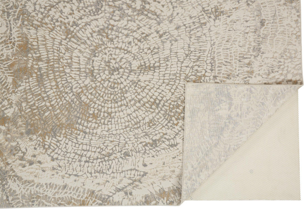Weave & Wander Frida Silver/Ivory 7'9"x10' Power Loomed Area Rug