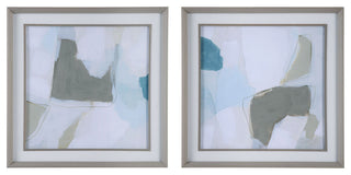 Uttermost Mist Shapes Framed Prints, Set of 2