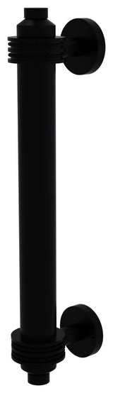 8" Door Pull With Dotted Accents, Matte Black