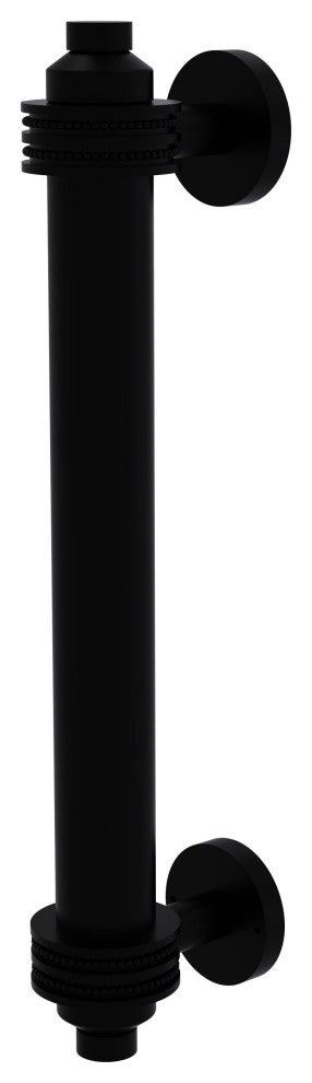 8" Door Pull With Dotted Accents, Matte Black