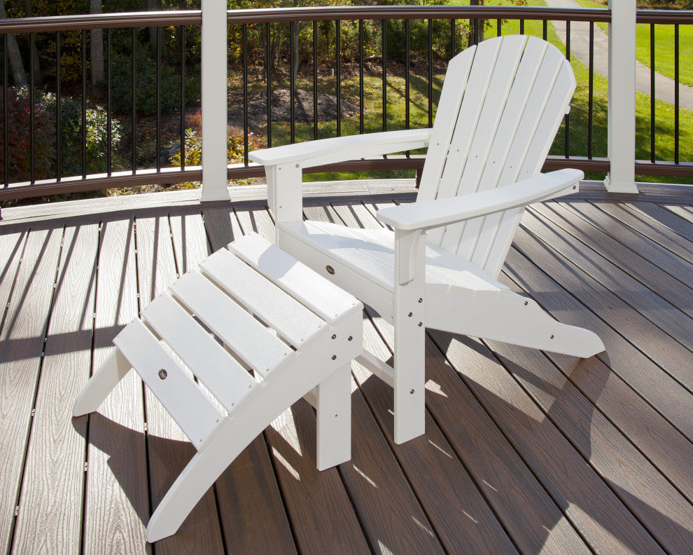 Yacht Club Shellback 2-Piece Adirondack Seating Set, Charcoal Black