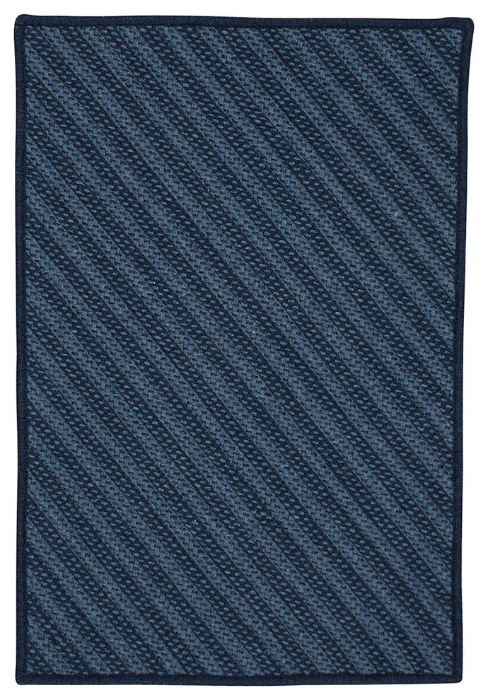 Colonial Mills Blue Hill BI51 Navy Contemporary Area Rug, Rectangular 9'x12'