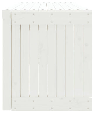 vidaXL Patio Bench Extendable Garden Bench Outdoor Seating White Solid Wood Pine