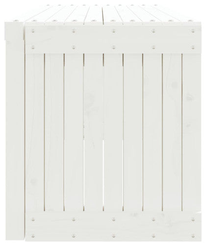 vidaXL Patio Bench Extendable Garden Bench Outdoor Seating White Solid Wood Pine