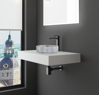 Solid Surface White Bath Countertop For Sinks, White, 36"